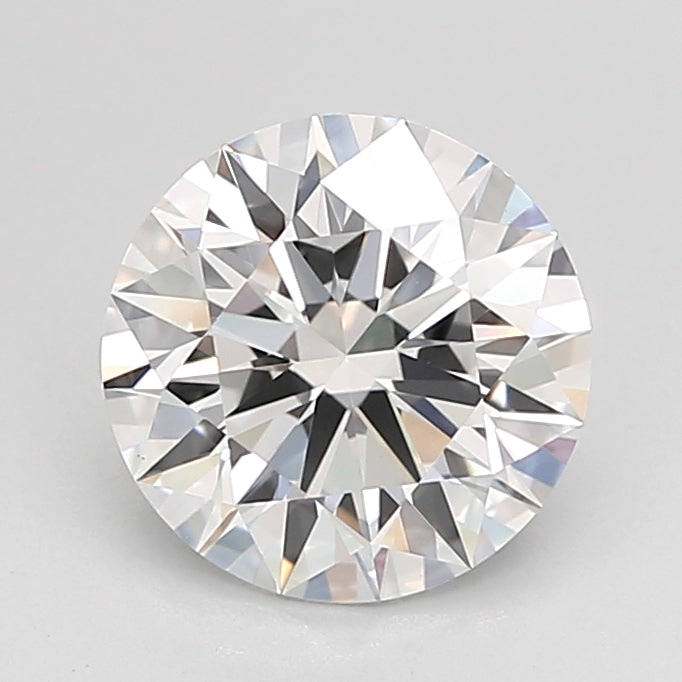 2.03 Carat Round Shaped, Ideal Cut, D Color, VVS2 Clarity, IGI Certified Lab Grown Diamond