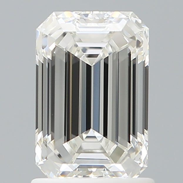 1.58 Carat Emerald Shaped, Ideal Cut, F Color, VVS1 Clarity, IGI Certified Lab Grown Diamond