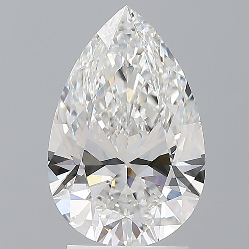 2.53 Carat Pear Shaped, Ideal Cut, E Color, VVS2 Clarity, IGI Certified Lab Grown Diamond
