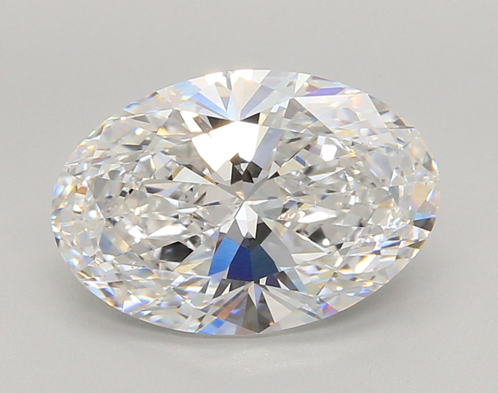 4.01 Carat Oval Shaped, Ideal Cut, E Color, VVS2 Clarity, IGI Certified Lab Grown Diamond
