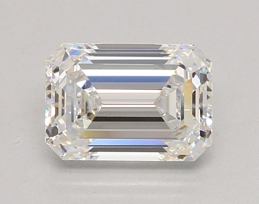 3.06 Carat Emerald Shaped, Ideal Cut, E Color, VVS2 Clarity, IGI Certified Lab Grown Diamond