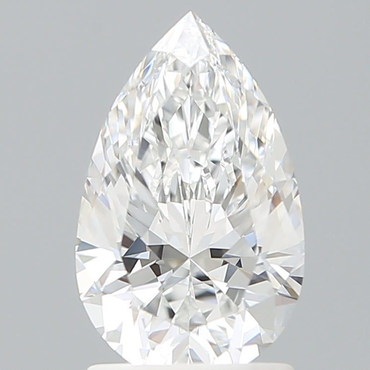 1.59 Carat Pear Shaped, Ideal Cut, E Color, VVS2 Clarity, IGI Certified Lab Grown Diamond