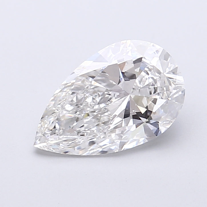 1.50 Carat Pear Shaped, Very Good Cut, E Color, VVS2 Clarity, IGI Certified Lab Grown Diamond