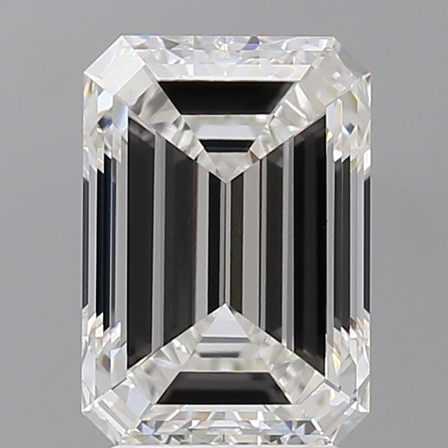3.54 Carat Emerald Shaped, Ideal Cut, F Color, VVS2 Clarity, IGI Certified Lab Grown Diamond