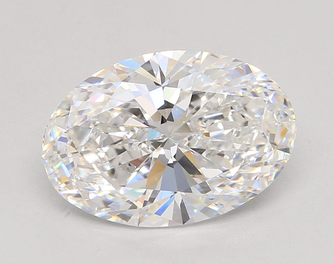 5.04 Carat Oval Shaped, Ideal Cut, E Color, VVS2 Clarity, IGI Certified Lab Grown Diamond