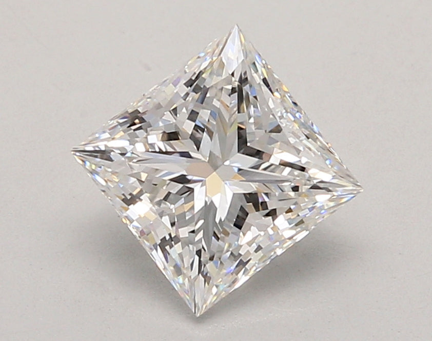 2.00 Carat Princess Shaped, Ideal Cut, E Color, VVS2 Clarity, IGI Certified Lab Grown Diamond