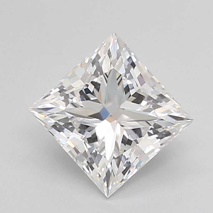 1.63 Carat Princess Shaped, Excellent Cut, D Color, VVS2 Clarity, IGI Certified Lab Grown Diamond