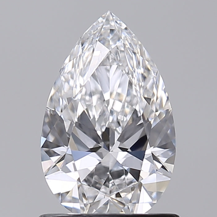 1.00 Carat Pear Shaped, Excellent Cut, D Color, VS1 Clarity, IGI Certified Lab Grown Diamond