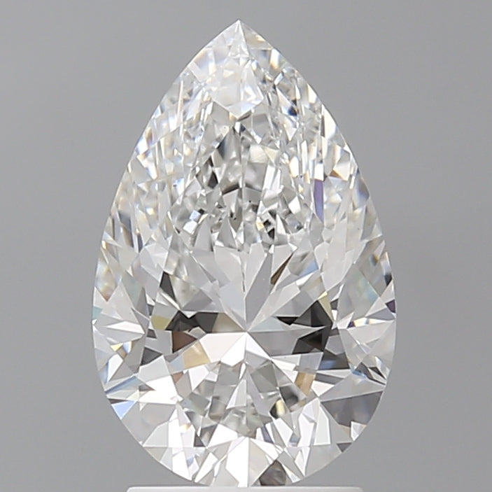 2.58 Carat Pear Shaped, Excellent Cut, E Color, VS1 Clarity, IGI Certified Lab Grown Diamond