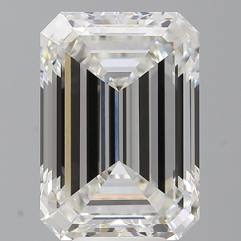 8.08 Carat Emerald Shaped, Ideal Cut, F Color, VVS2 Clarity, IGI Certified Lab Grown Diamond