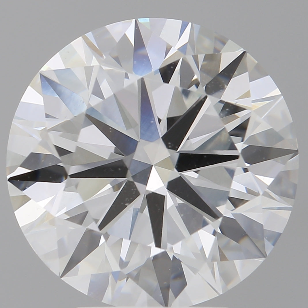 5.04 Carat Round Shaped, Ideal Cut, F Color, VVS2 Clarity, IGI Certified Lab Grown Diamond