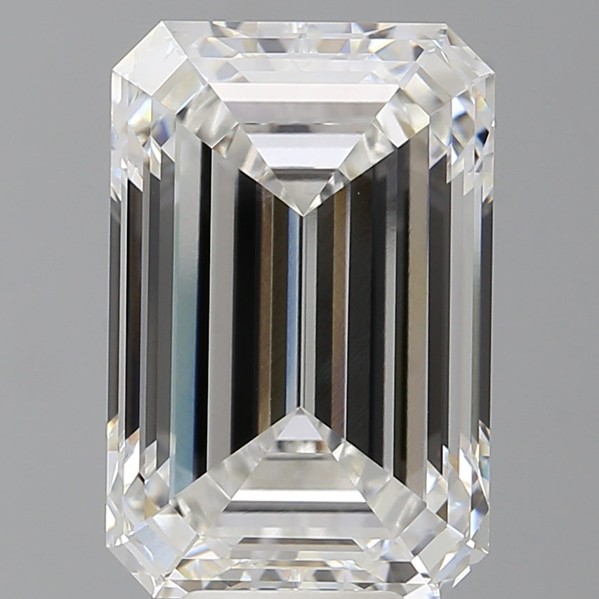 8.60 Carat Emerald Shaped, Ideal Cut, E Color, VVS2 Clarity, IGI Certified Lab Grown Diamond