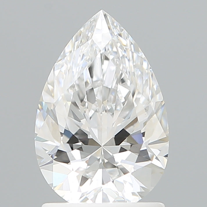 1.55 Carat Pear Shaped, Excellent Cut, D Color, VS1 Clarity, IGI Certified Lab Grown Diamond