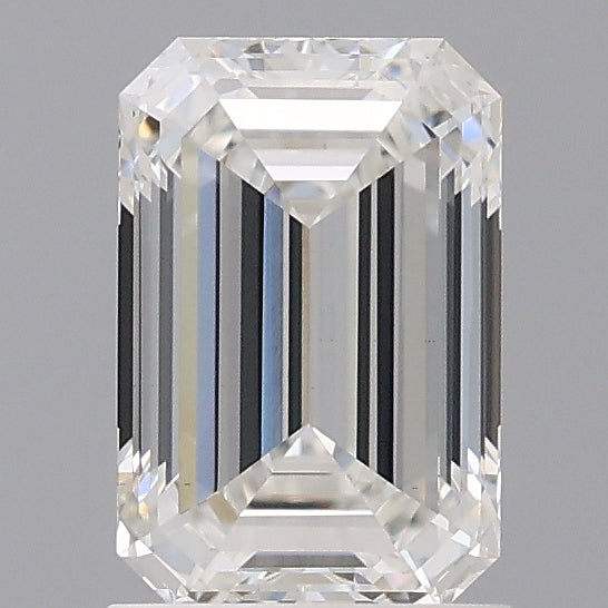 1.60 Carat Emerald Shaped, Ideal Cut, E Color, VVS2 Clarity, IGI Certified Lab Grown Diamond