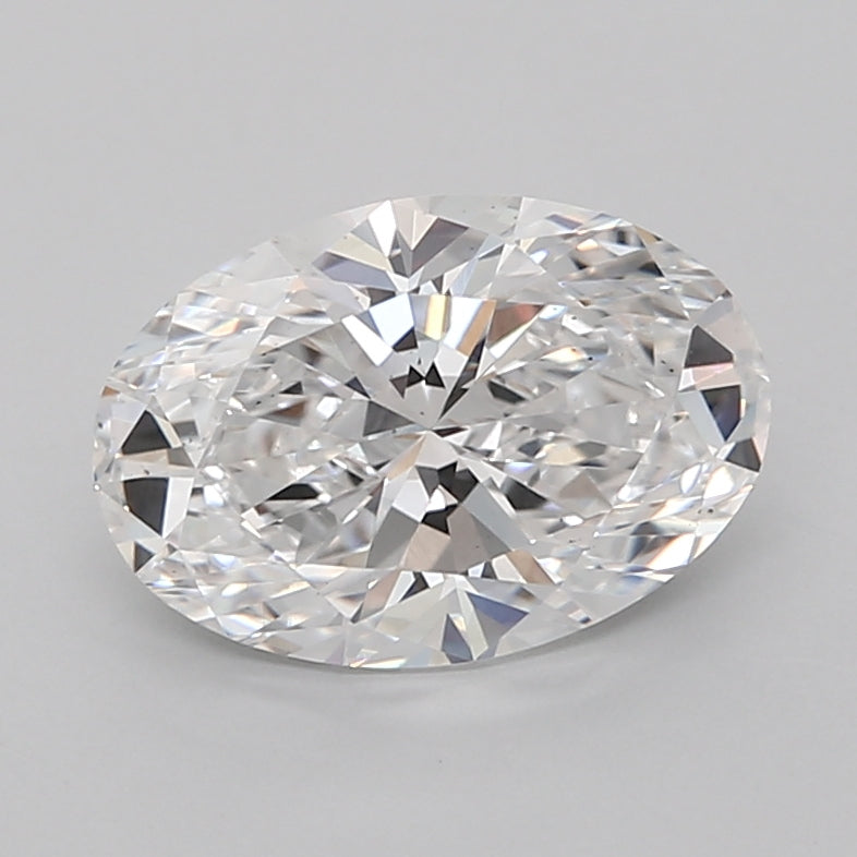 2.55 Carat Oval Shaped, Ideal Cut, D Color, VS2 Clarity, IGI Certified Lab Grown Diamond