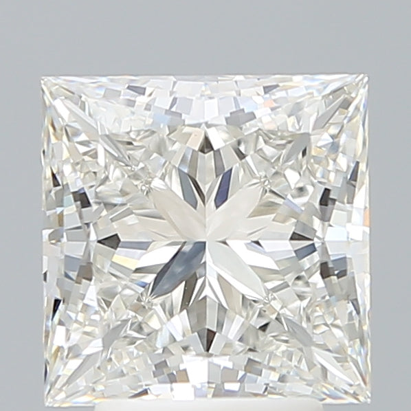 3.74 Carat Princess Shaped, Ideal Cut, G Color, VVS2 Clarity, IGI Certified Lab Grown Diamond