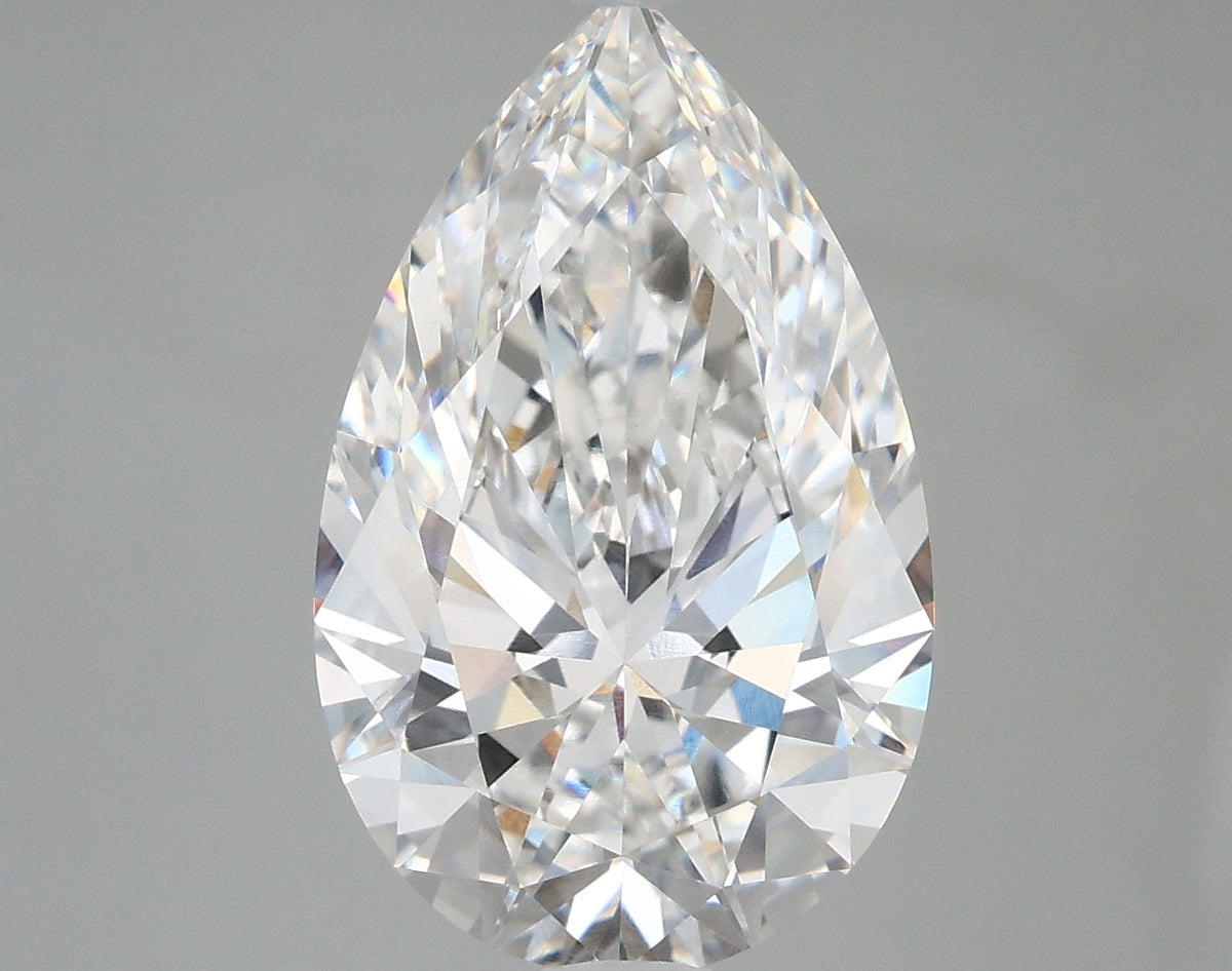 4.78 Carat Pear Shaped, Very Good Cut, E Color, VVS2 Clarity, IGI Certified Lab Grown Diamond