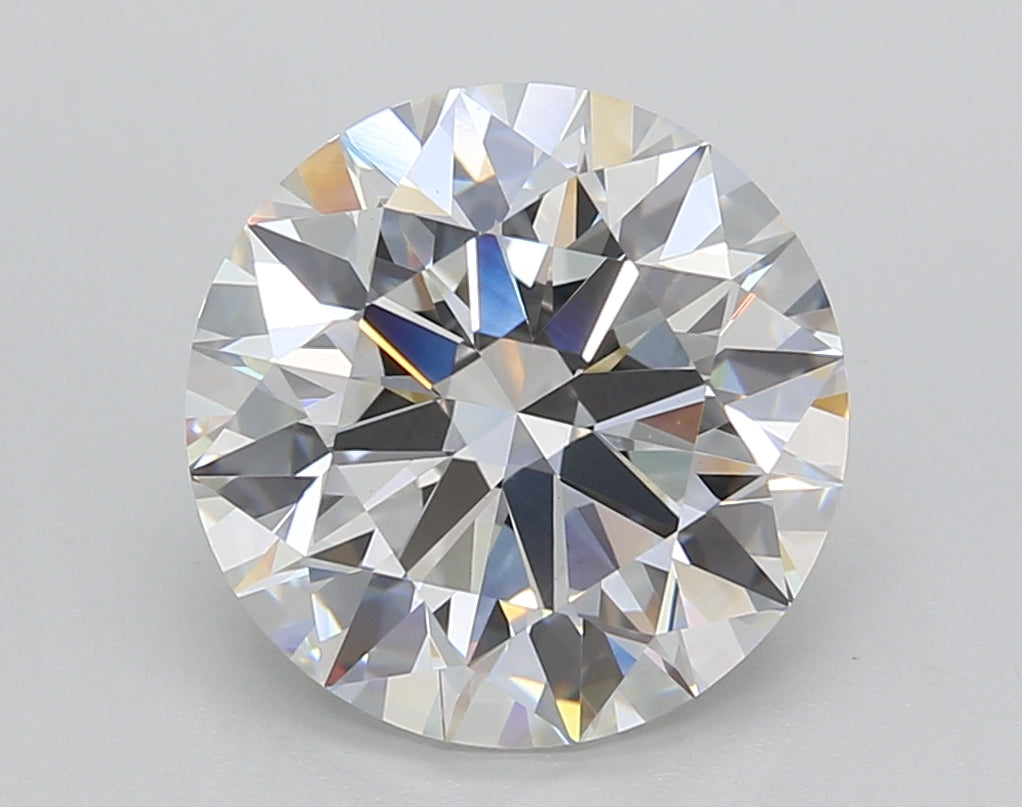 4.02 Carat Round Shaped, Excellent Cut, F Color, VS1 Clarity, GIA Certified Lab Grown Diamond