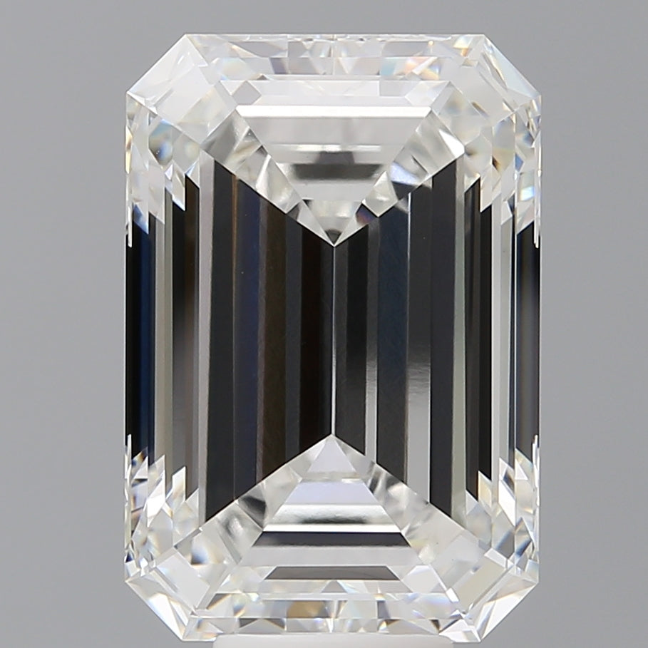 10.06 Carat Emerald Shaped, Ideal Cut, F Color, VVS2 Clarity, IGI Certified Lab Grown Diamond