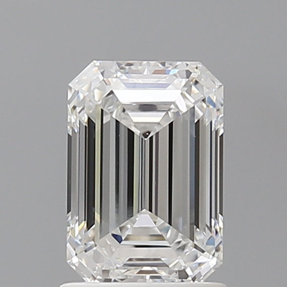 1.57 Carat Emerald Shaped, Ideal Cut, D Color, VVS2 Clarity, IGI Certified Lab Grown Diamond