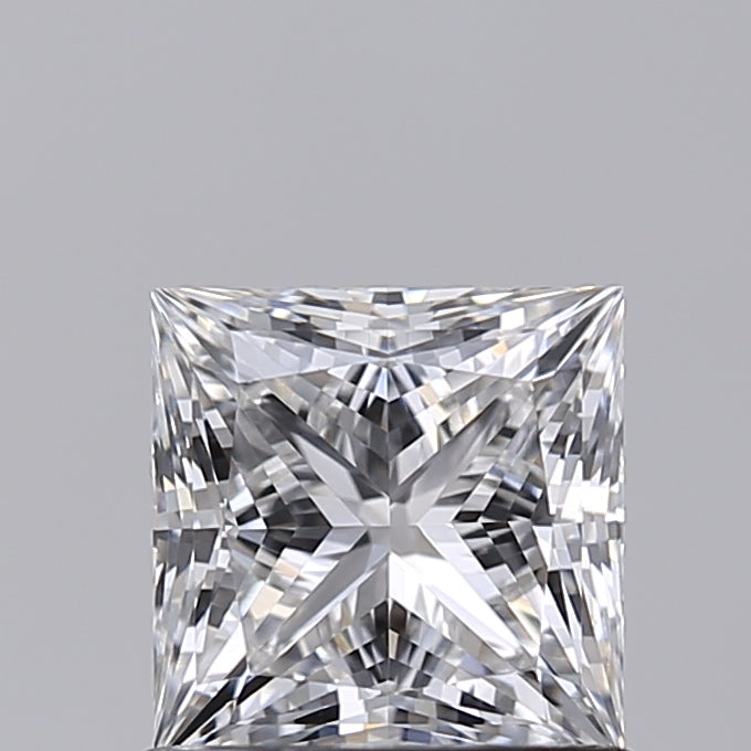 1.02 Carat Princess Shaped, Excellent Cut, E Color, VVS2 Clarity, IGI Certified Lab Grown Diamond