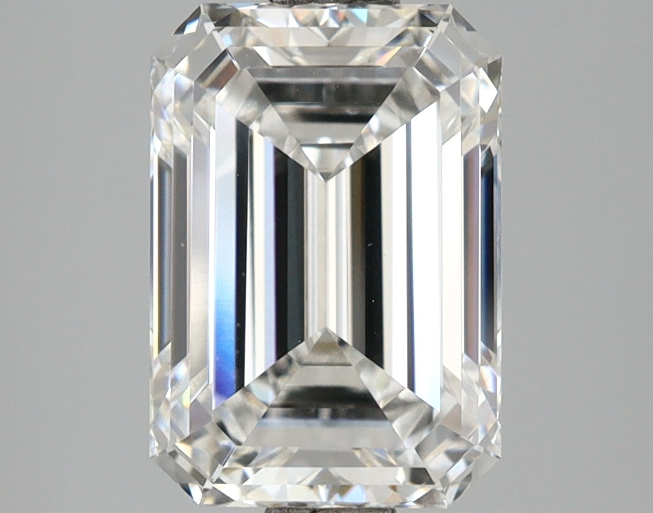 3.07 Carat Emerald Shaped, Ideal Cut, E Color, VVS2 Clarity, IGI Certified Lab Grown Diamond