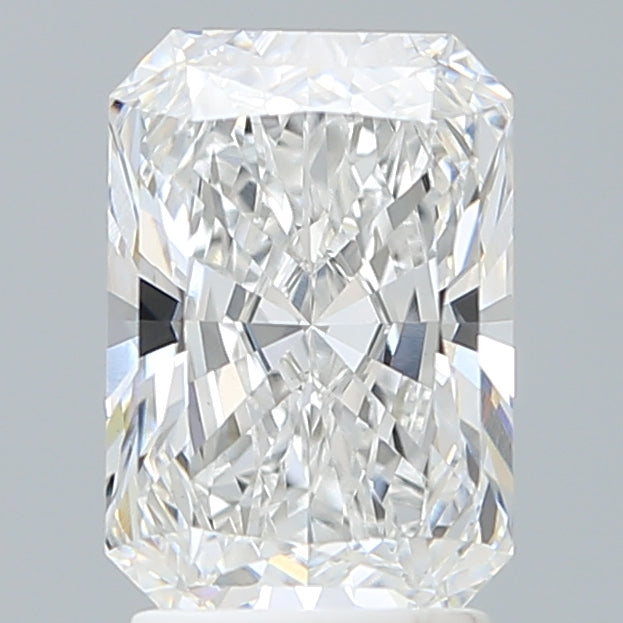 2.42 Carat Radiant Shaped, Ideal Cut, E Color, VVS2 Clarity, IGI Certified Lab Grown Diamond