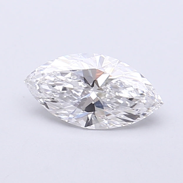 0.58 Carat Marquise Shaped, Very Good Cut, D Color, VVS2 Clarity, IGI Certified Lab Grown Diamond