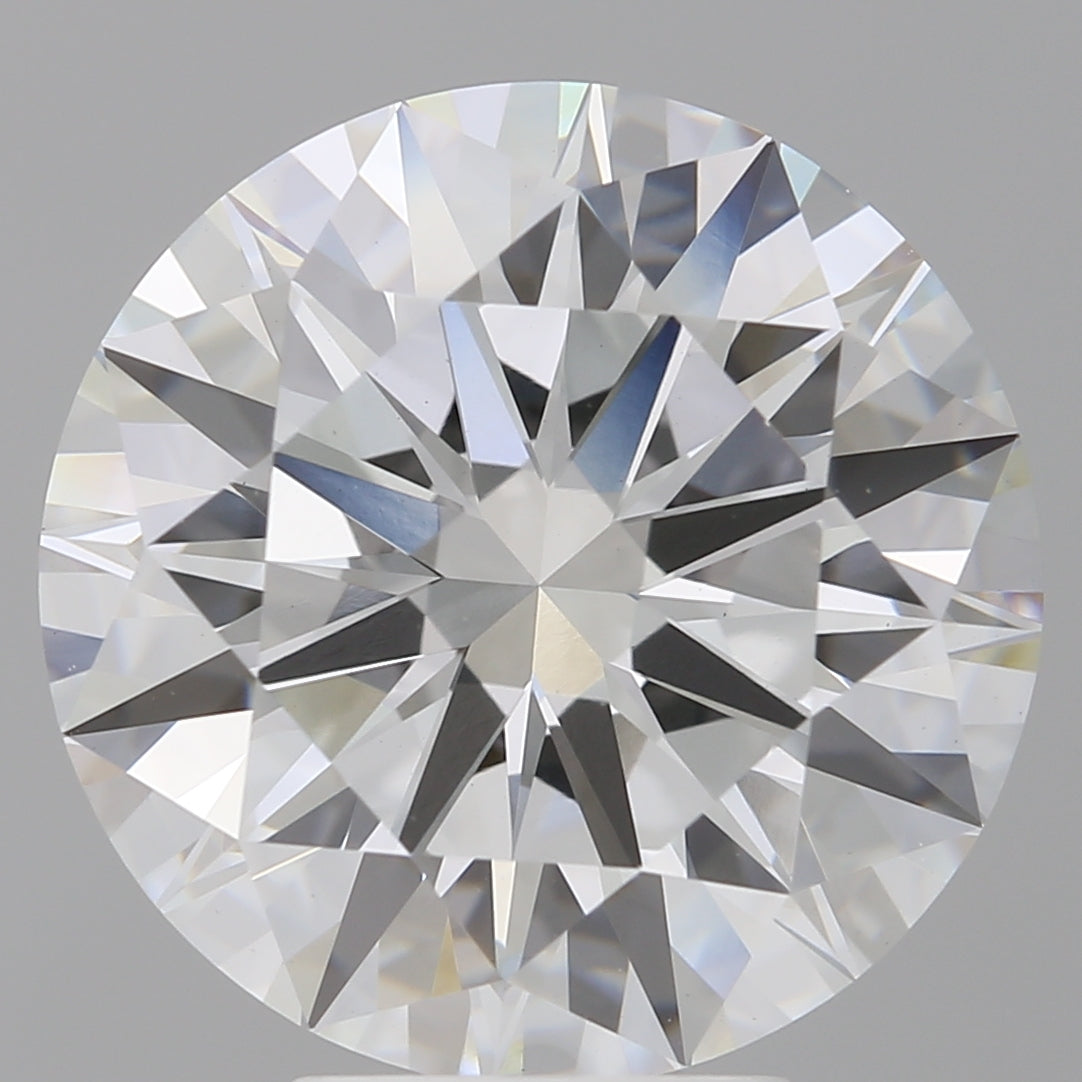 6.08 Carat Round Shaped, Ideal Cut, F Color, VVS2 Clarity, IGI Certified Lab Grown Diamond
