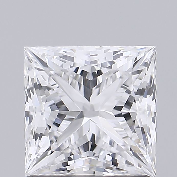 1.52 Carat Princess Shaped, Ideal Cut, D Color, VVS1 Clarity, IGI Certified Lab Grown Diamond