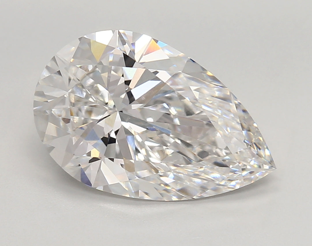 4.22 Carat Pear Shaped, Very Good Cut, D Color, VVS1 Clarity, IGI Certified Lab Grown Diamond