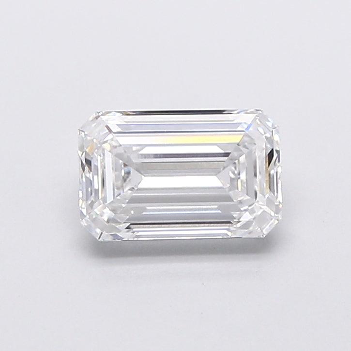 2.20 Carat Emerald Shaped, Very Good Cut, D Color, VVS2 Clarity, IGI Certified Lab Grown Diamond