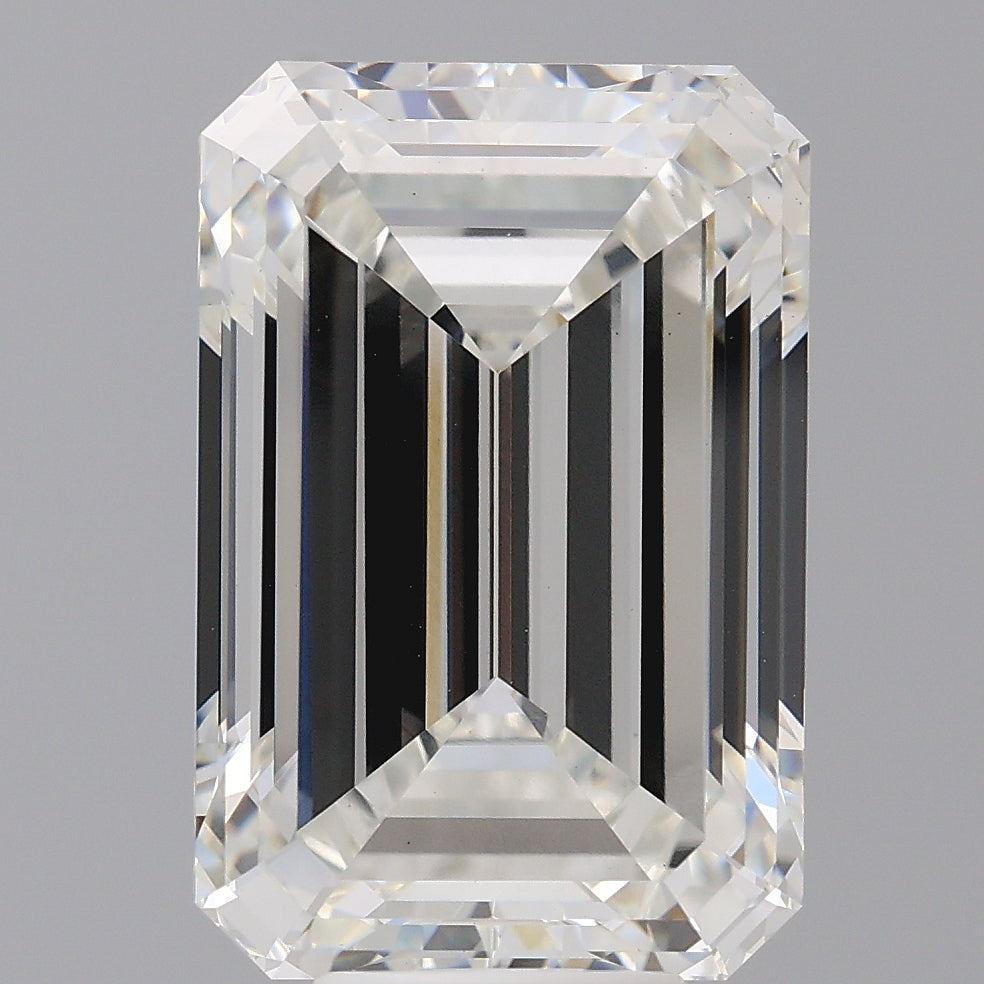 9.08 Carat Emerald Shaped, Ideal Cut, F Color, VS1 Clarity, IGI Certified Lab Grown Diamond
