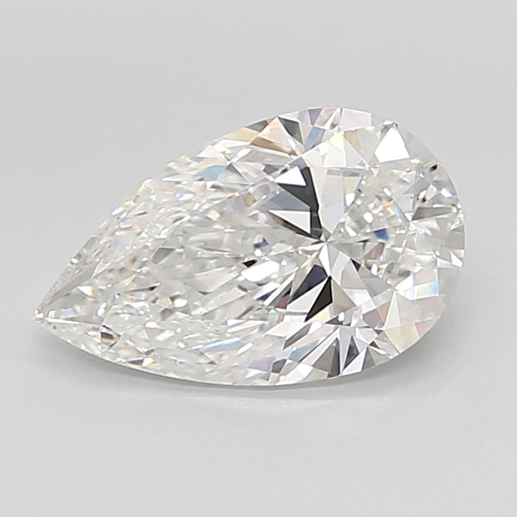3.97 Carat Pear Shaped, Ideal Cut, F Color, VS1 Clarity, IGI Certified Lab Grown Diamond