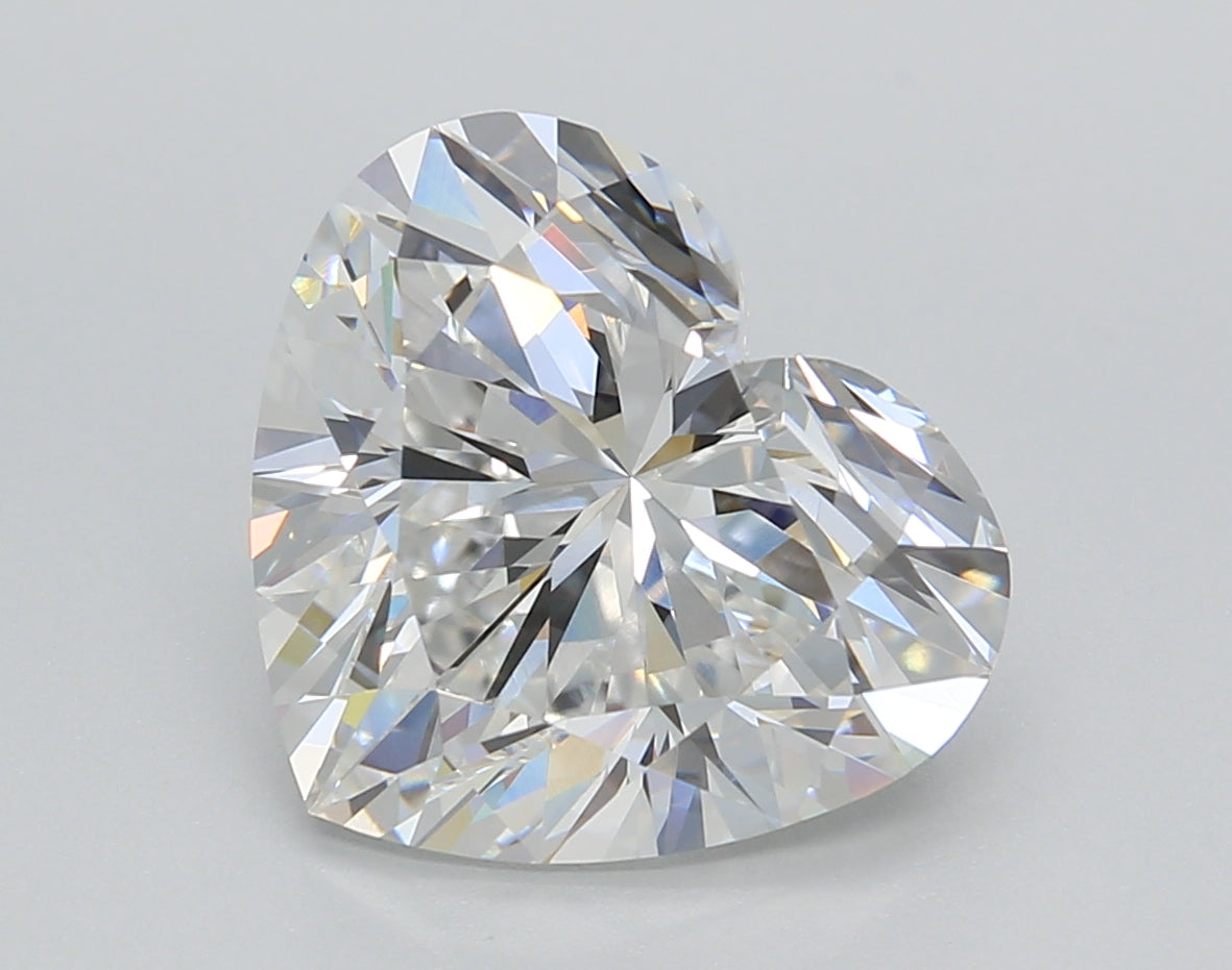 5.02 Carat Heart Shaped, Ideal Cut, E Color, VVS2 Clarity, IGI Certified Lab Grown Diamond