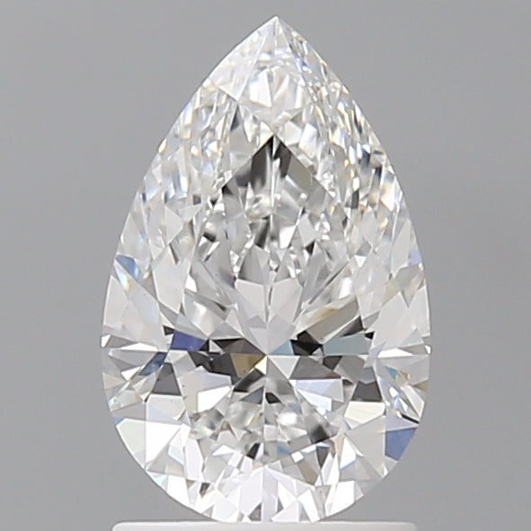 1.58 Carat Pear Shaped, Ideal Cut, E Color, VS1 Clarity, IGI Certified Lab Grown Diamond