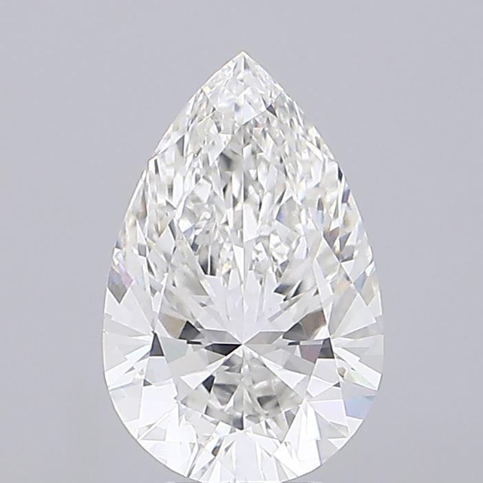 5.16 Carat Pear Shaped, Ideal Cut, F Color, VVS2 Clarity, IGI Certified Lab Grown Diamond
