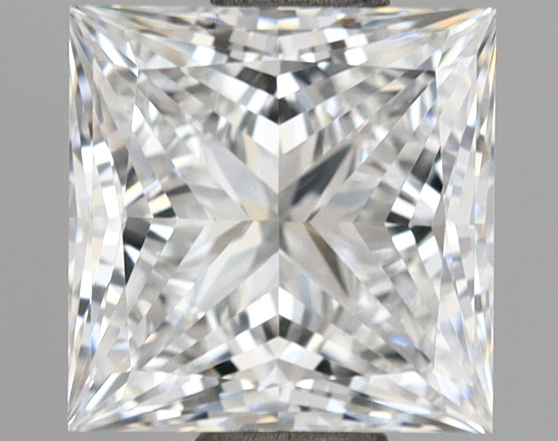 1.38 Carat Princess Shaped, Excellent Cut, E Color, VVS2 Clarity, IGI Certified Lab Grown Diamond