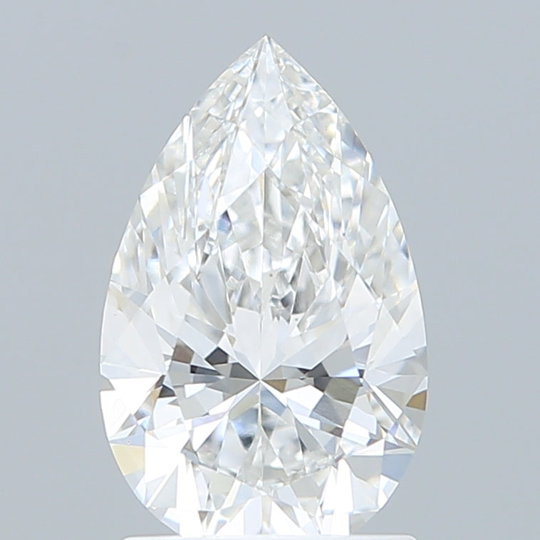1.54 Carat Pear Shaped, Ideal Cut, E Color, VVS2 Clarity, IGI Certified Lab Grown Diamond