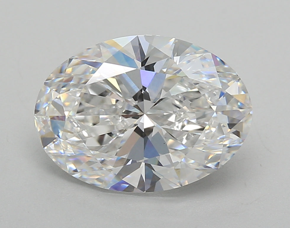 3.21 Carat Oval Shaped, Excellent Cut, D Color, VVS2 Clarity, IGI Certified Lab Grown Diamond