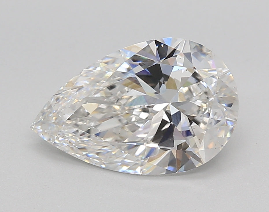 2.00 Carat Pear Shaped, Excellent Cut, E Color, VS2 Clarity, IGI Certified Lab Grown Diamond