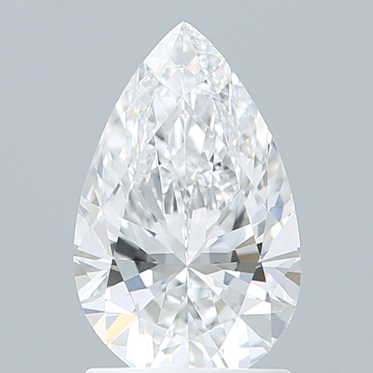 1.59 Carat Pear Shaped, Ideal Cut, D Color, VVS2 Clarity, IGI Certified Lab Grown Diamond