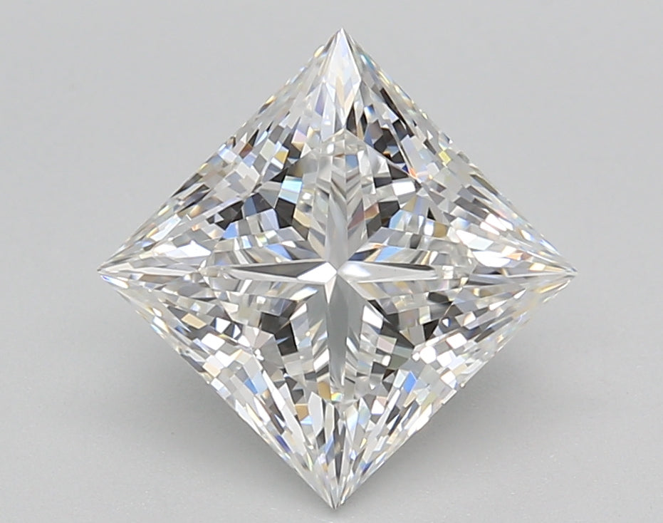 2.49 Carat Princess Shaped, Excellent Cut, E Color, VVS2 Clarity, IGI Certified Lab Grown Diamond