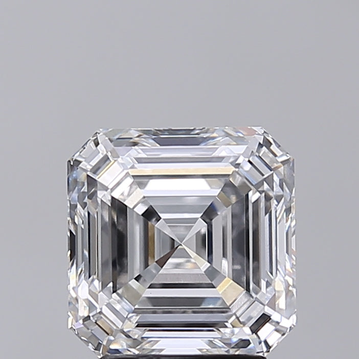 3.02 Carat Asscher Shaped, Very Good Cut, D Color, VVS2 Clarity, IGI Certified Lab Grown Diamond