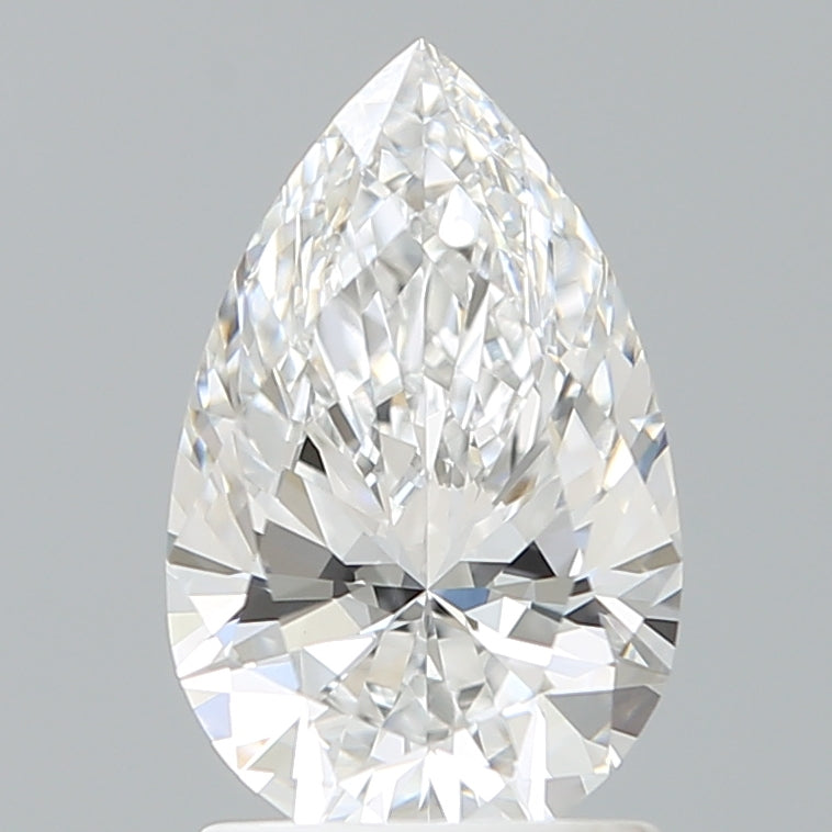 1.60 Carat Pear Shaped, Ideal Cut, E Color, VVS1 Clarity, IGI Certified Lab Grown Diamond