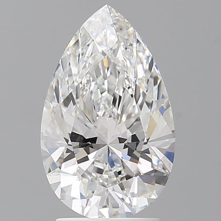 2.59 Carat Pear Shaped, Excellent Cut, E Color, VS1 Clarity, IGI Certified Lab Grown Diamond
