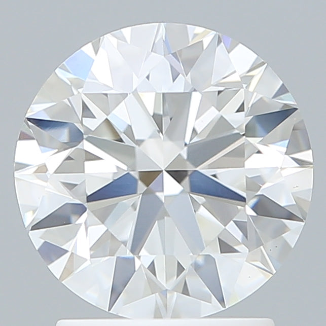 2.17 Carat Round Shaped, Excellent Cut, F Color, VVS2 Clarity, IGI Certified Lab Grown Diamond