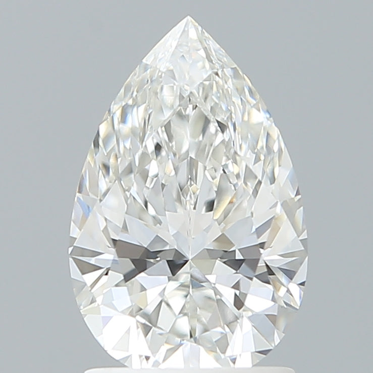 1.58 Carat Pear Shaped, Ideal Cut, F Color, VVS2 Clarity, IGI Certified Lab Grown Diamond