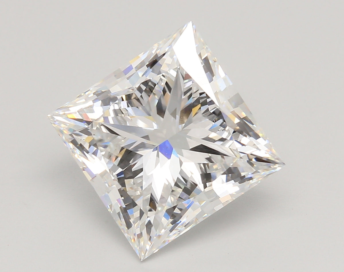 7.50 Carat Princess Shaped, Ideal Cut, E Color, VS2 Clarity, IGI Certified Lab Grown Diamond