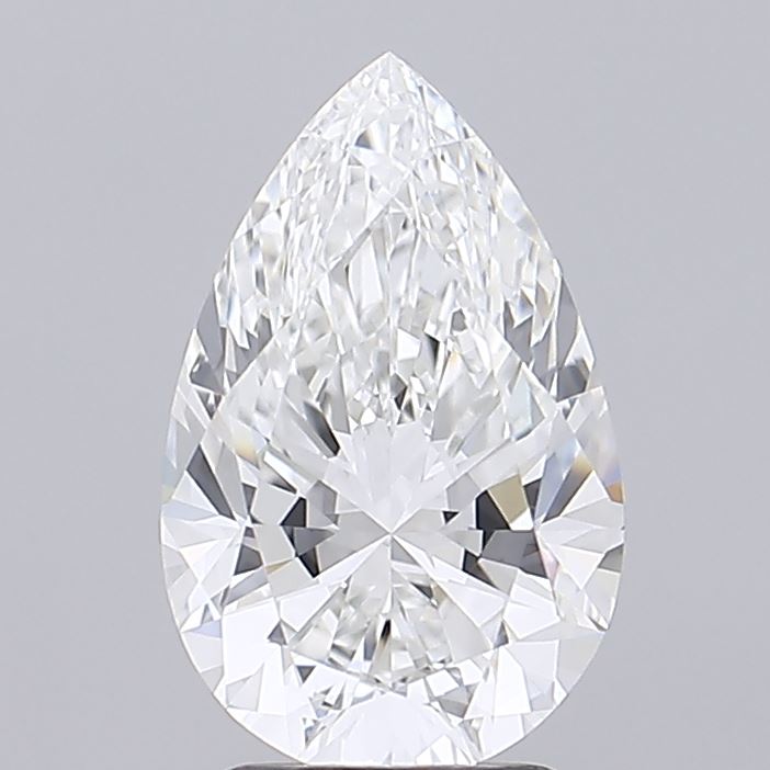 2.41 Carat Pear Shaped, Ideal Cut, E Color, IF Clarity, IGI Certified Lab Grown Diamond